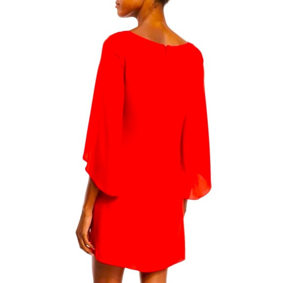 MILLY Silk V-Neck Butterfly Dress - Picture 3 of 4